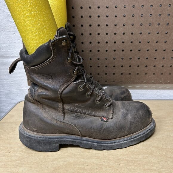 Red Wing 4200 Dynaforce 8” Men's Boot Size 9D Steel Toe Leather Brown - Picture 4 of 12